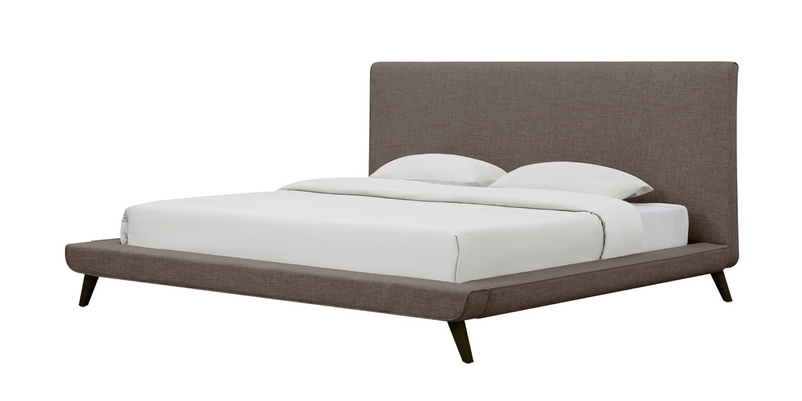 Aurora King Size Upholstered Bed in Brown Colour by Dreamzz Furniture