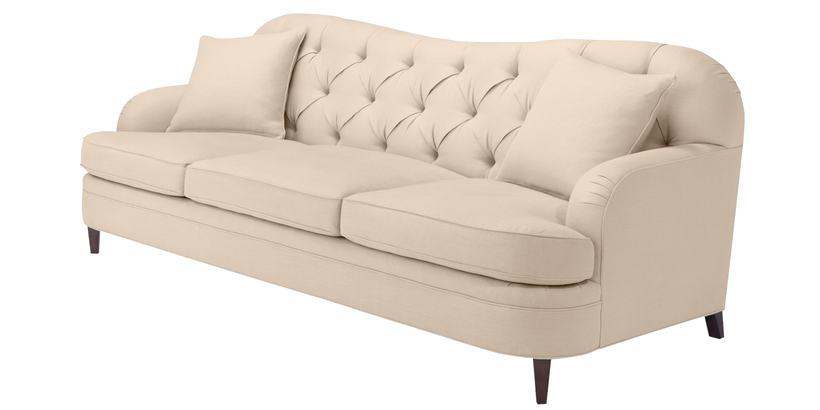 Cadet Fabric 3 Seater Sofa In Beige