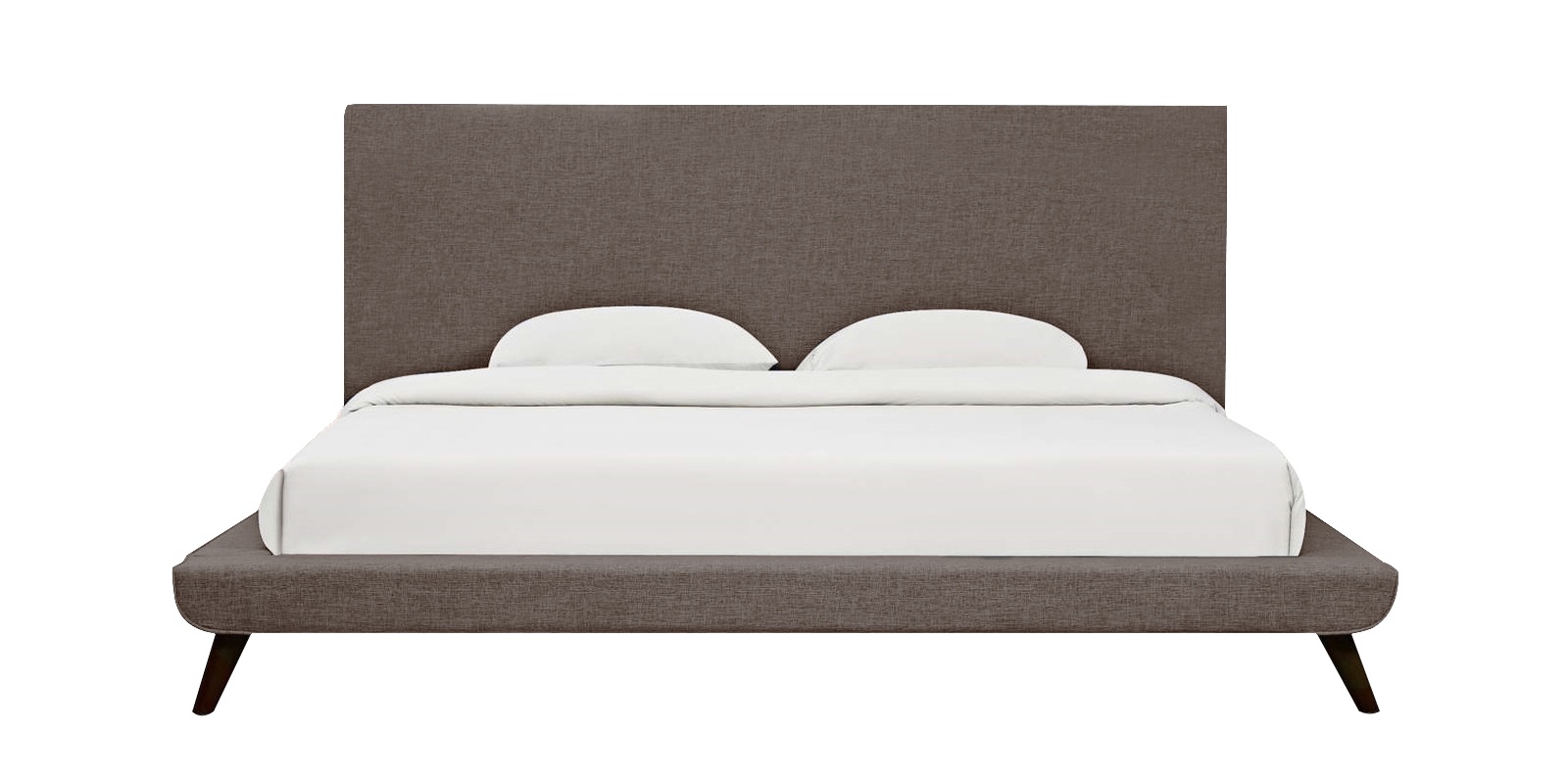Aurora King Size Upholstered Bed in Brown Colour by Dreamzz Furniture
