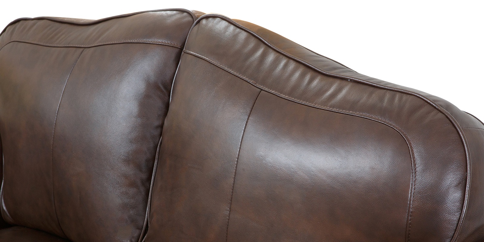 Editha Leatherette Sofa Set in Brown Colour