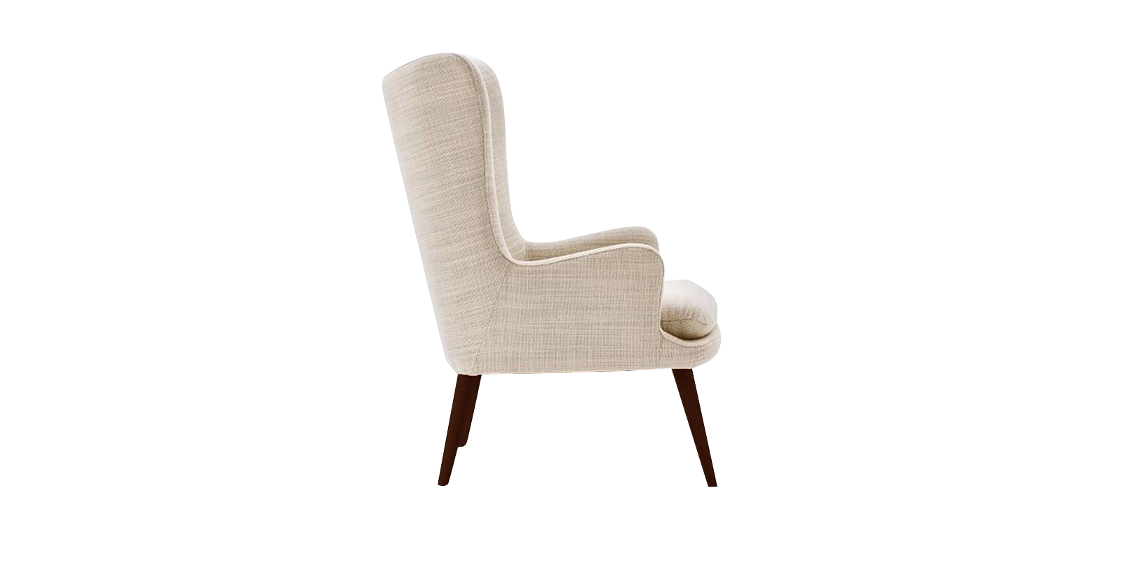 Charming Wing Chair in Beige Colour by Dreamzz Furniture