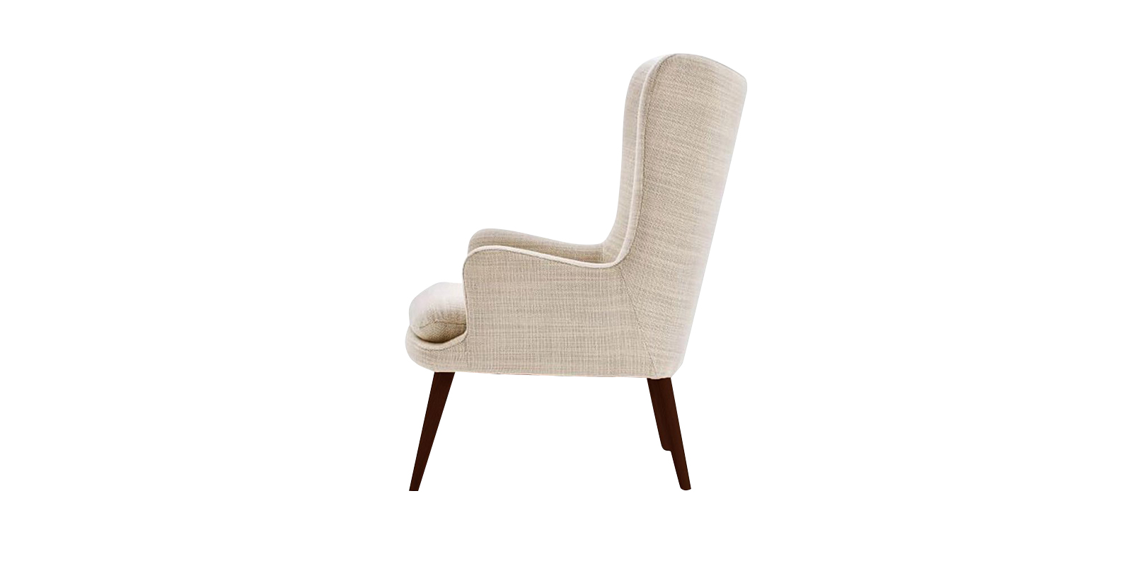 Charming Wing Chair in Beige Colour by Dreamzz Furniture