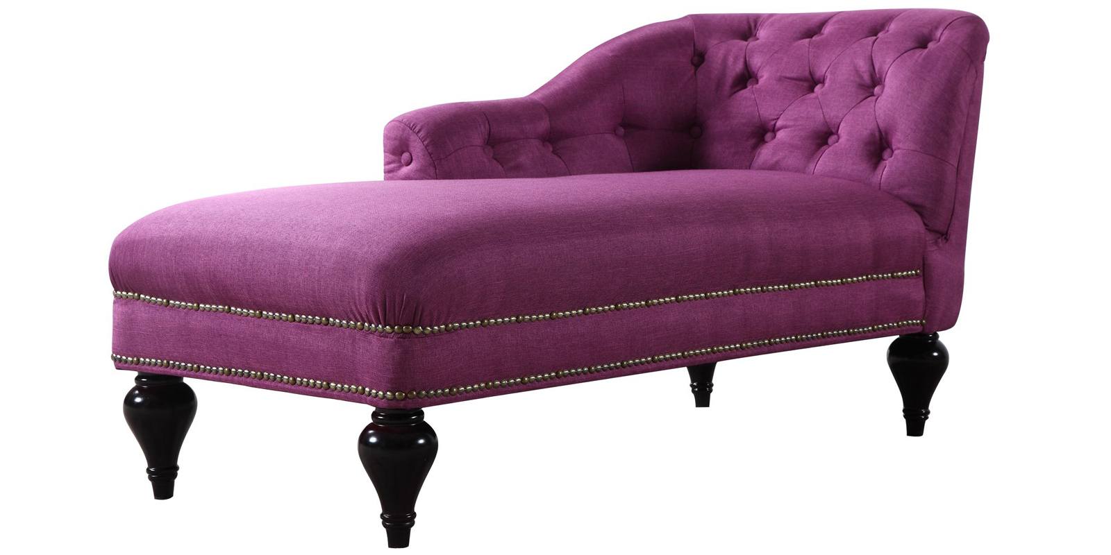Exclusive Princess RHS Chaise in Dark Purple Colour by Dreamzz Furniture