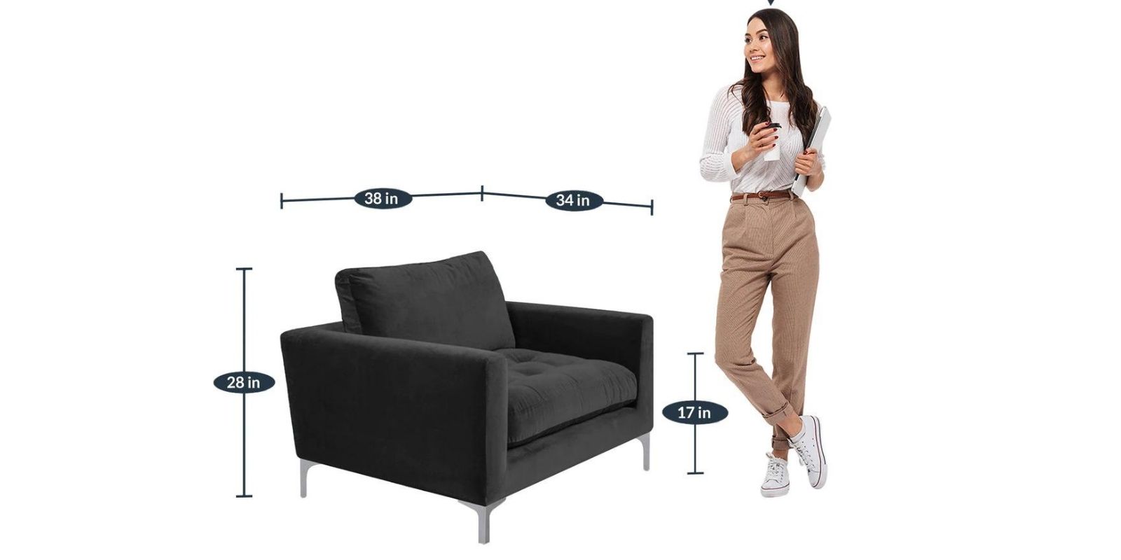 Extraordinary Lounge Chair in Grey Colour