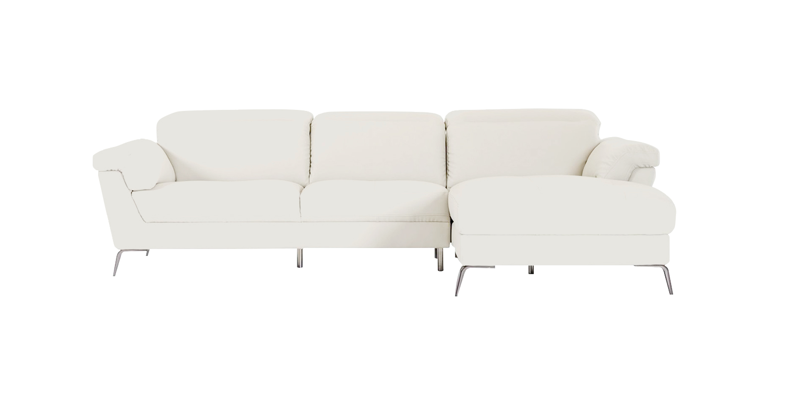 Honora LHS Sofa with Lounger in White Colour