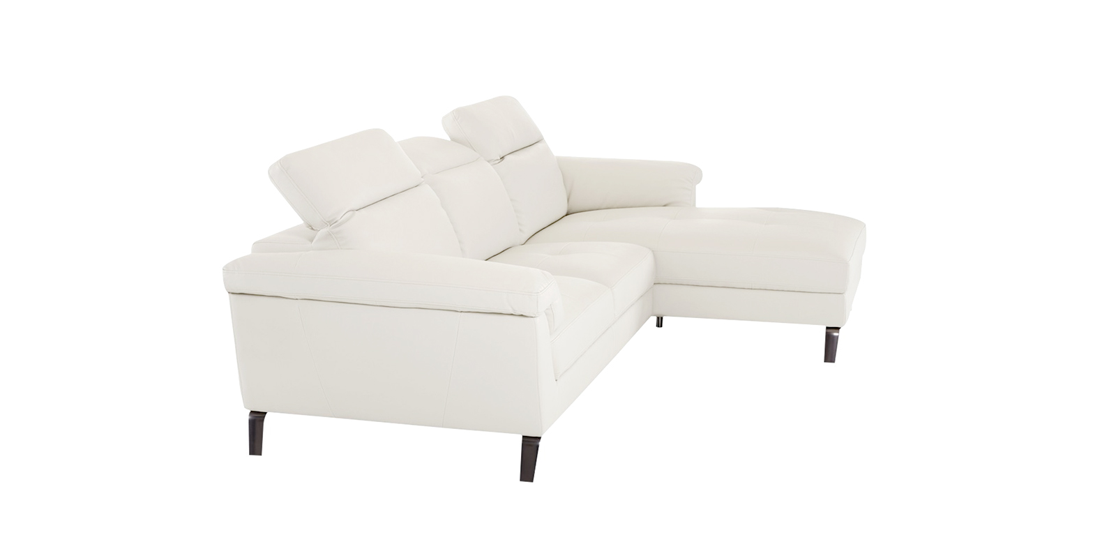 Honora LHS Sofa with Lounger in White Colour