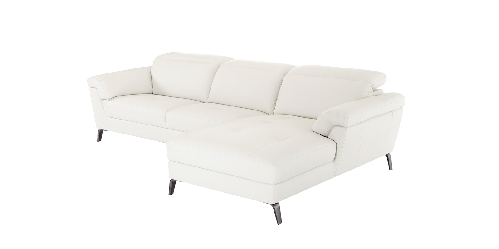 Honora LHS Sofa with Lounger in White Colour