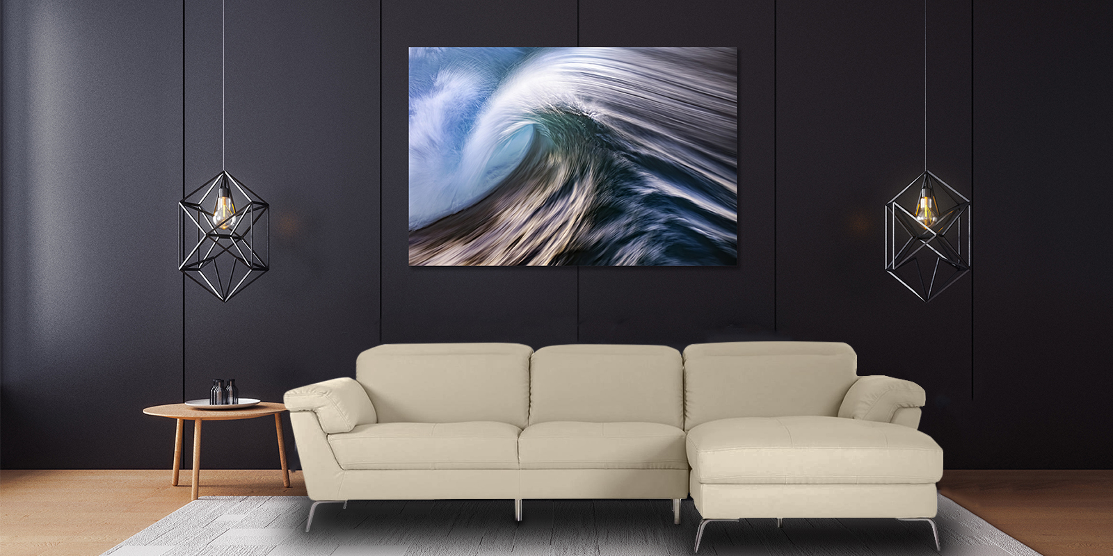 Honora LHS Sofa with Lounger in Light Cream Colour