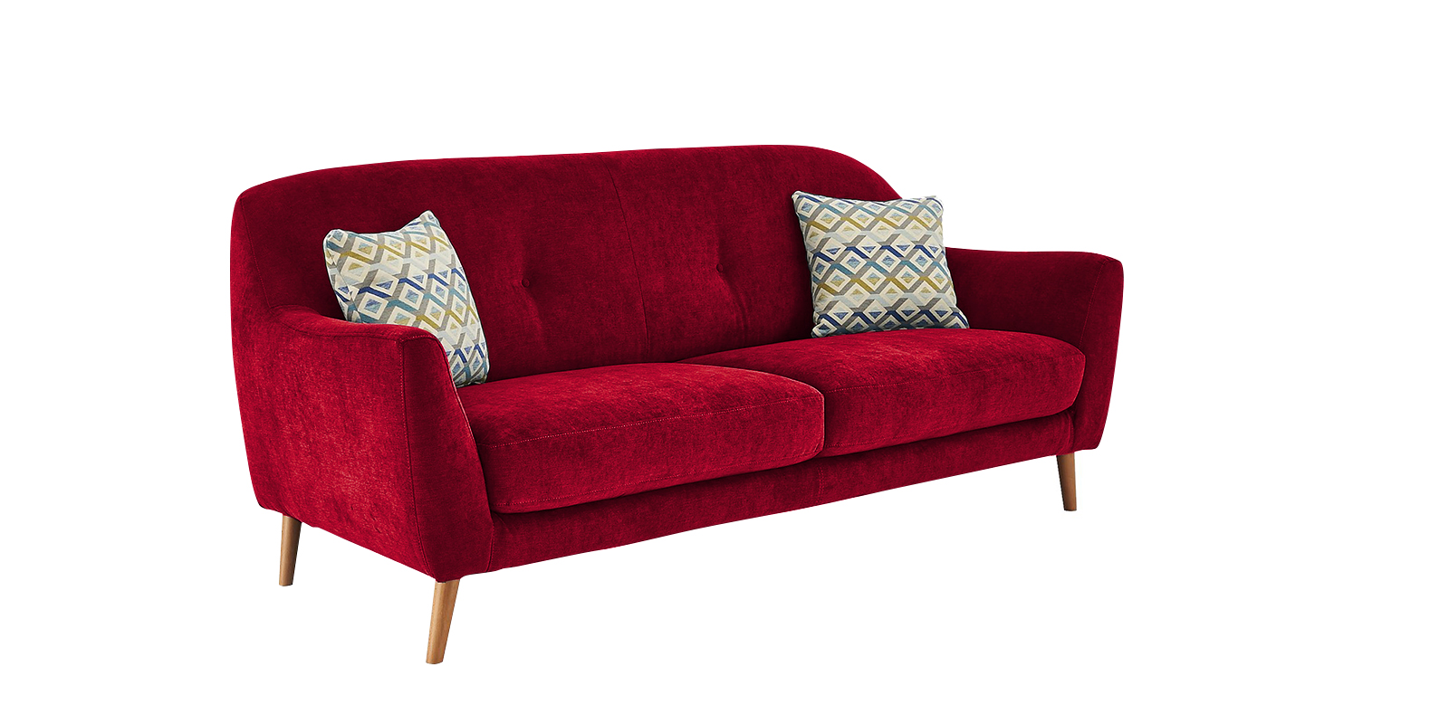 Simplistic Fabric 3 Seater Sofa in Red Colour - Dreamzz Furniture ...