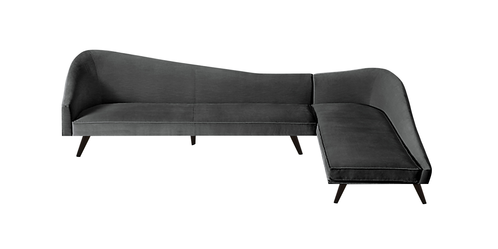 Vivacious Velvet Lhs Sectional Sofa In