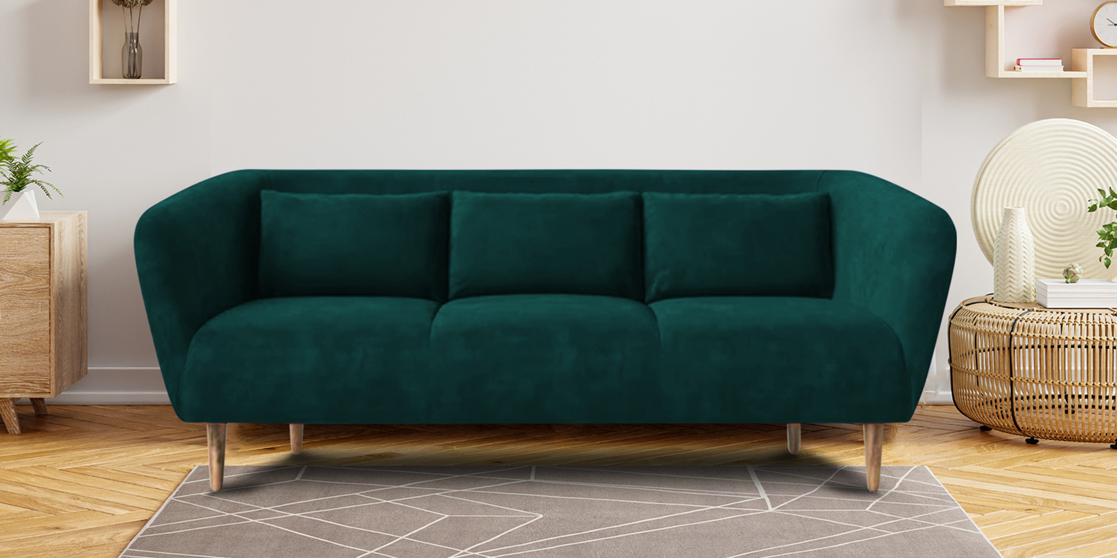 Engendering Three Seater Sofa In Dark